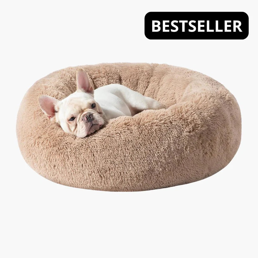 Pluszový pelech pre psa PREMIUM Svetlohnedý