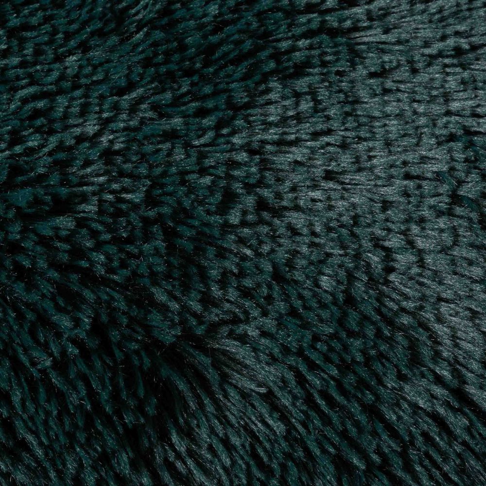 Detail zeleného plyšu pelechu OBLÁČIK